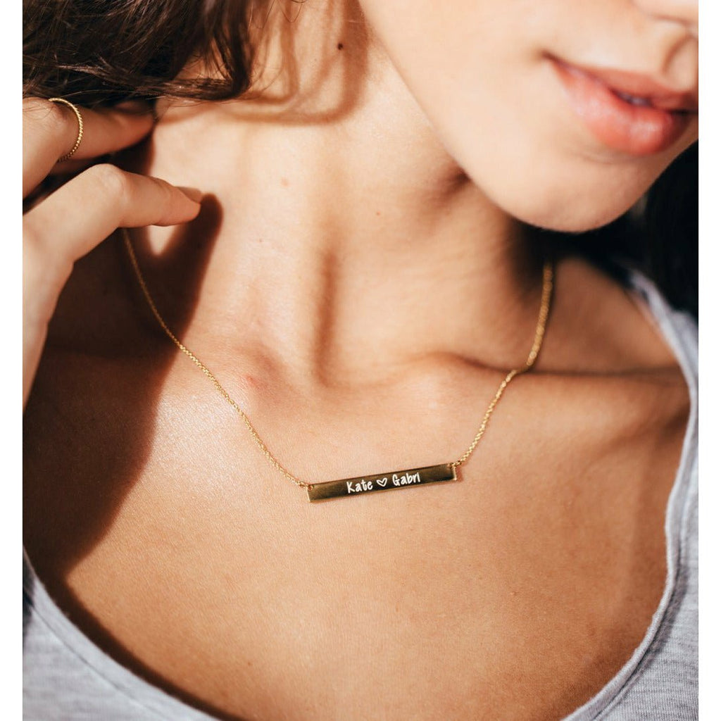 Classic Name Bar necklace - Triki Jewelry