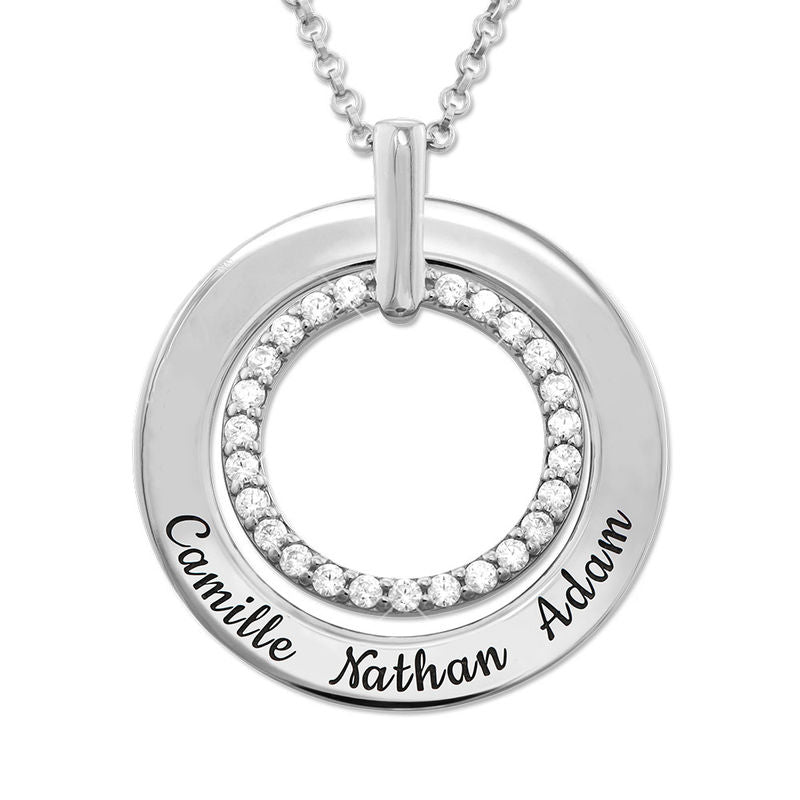 Engraved Circle Necklace - Triki Jewelry