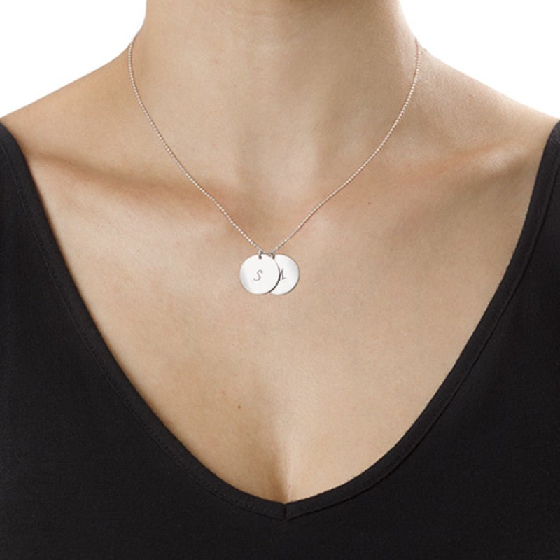 Initial Disc Necklace - Triki Jewelry