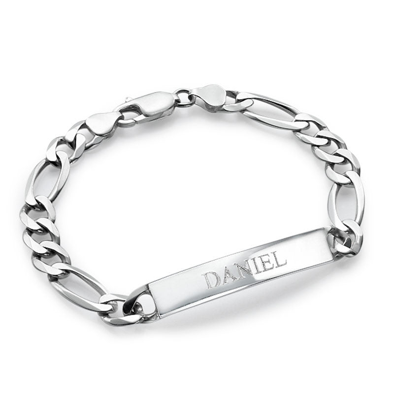 Men's Engraved Bracelet In Sterling Silver - Triki Jewelry
