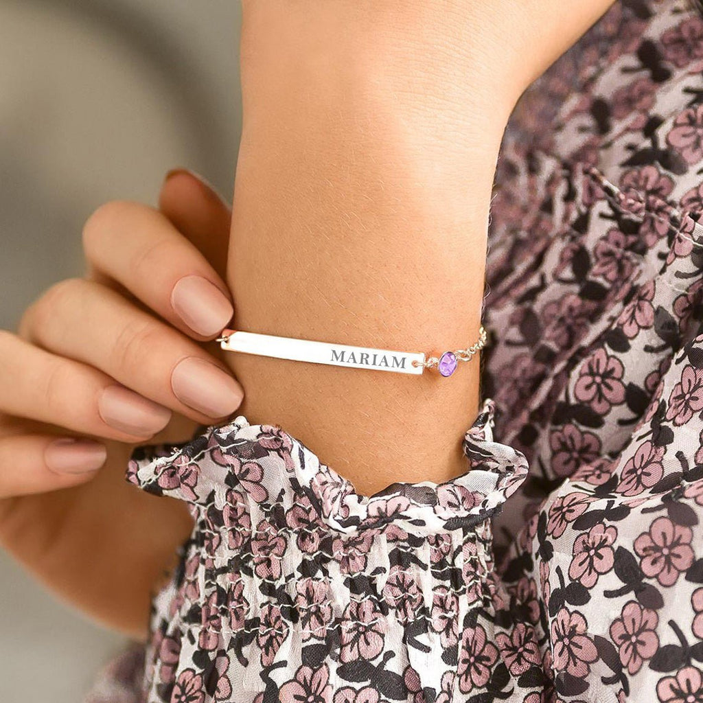 Personalized Bar bracelet - Triki Jewelry