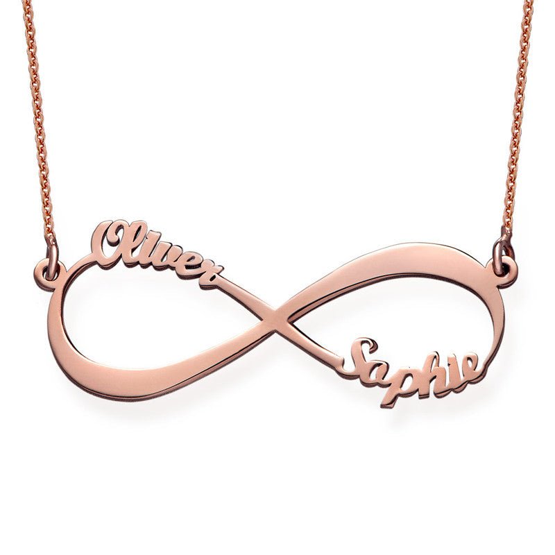 Personalized Infinity 2 Name Necklace - Triki Jewelry