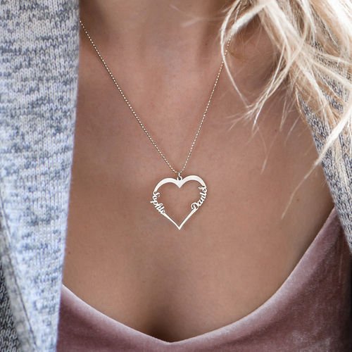 Script Heart Necklace - Triki Jewelry