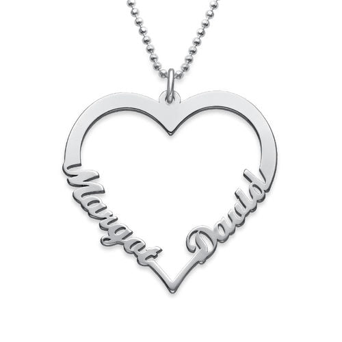 Script Heart Necklace - Triki Jewelry