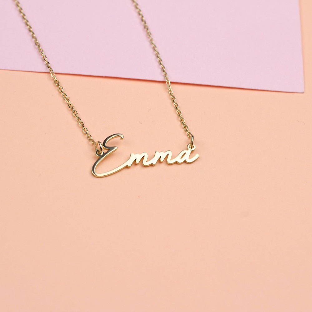 Silver Modern Name Necklace - Triki Jewelry