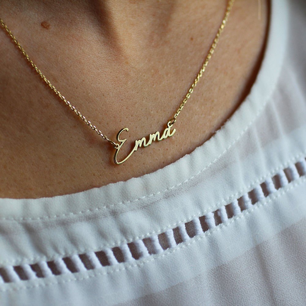 Silver Modern Name Necklace Triki Jewelry