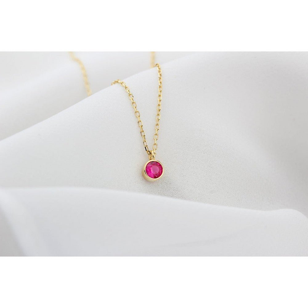 Silver Personalized Birthstone Necklace - Triki Jewelry