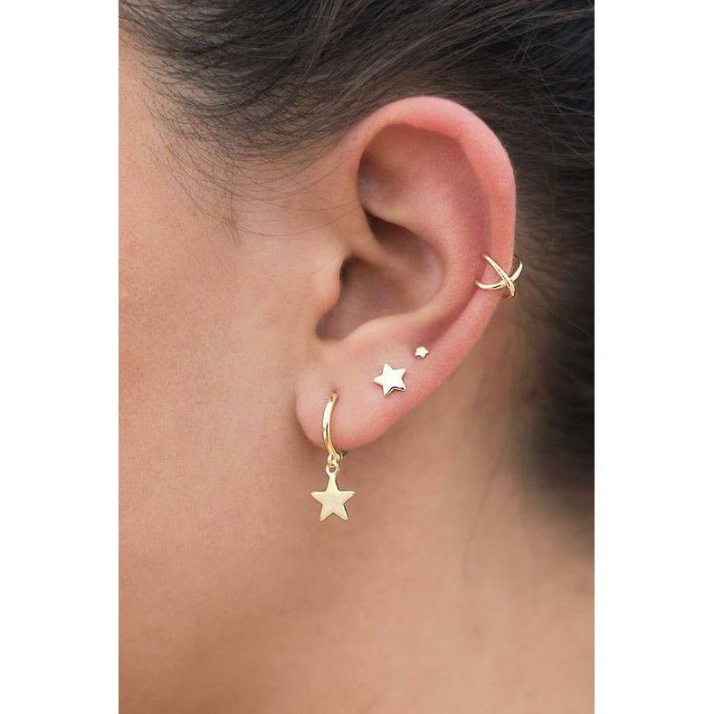 Star hoop earrings Set - Triki Jewelry