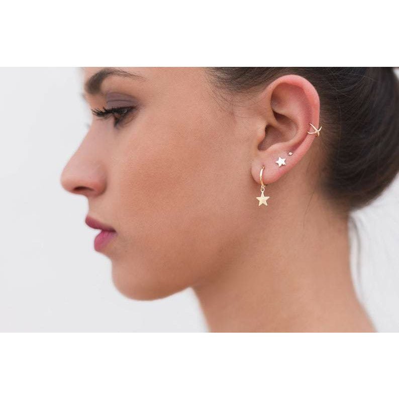 Star hoop earrings Set - Triki Jewelry